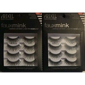 (2) Ardell Faux Mink Luxuriously Lightweight W/ Knot-Free Invisiband Lashes, 817